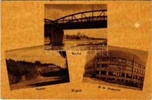 Ungvár, Uzshorod, Uzhhorod, Uzhorod; kastély, várkapu, M. kir. postahivatal / castle, castle gate, post office (kis szakadás / small tear)