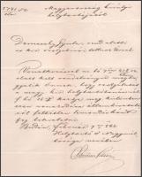 1862 Buda, 2 db kézzel írt dokumentum Magyarország Királyi Helytartójától
