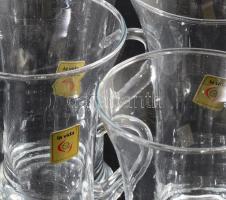 La vida mustkóstoló / borkóstoló készlet, kiöntő m: 26 cm, és 6 darab jelzett pohár m: 14 cm, hibátl...