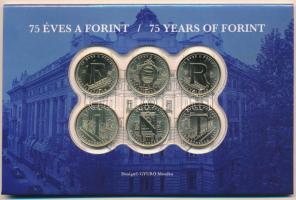 2021. 5Ft Cu-Ni-Zn "75 éves a Forint" (6xklf) sorszám nélküli emléklapon T:UNC