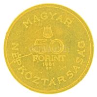 1961. 50Ft Au "Bartók Béla" (3,87g/0.986/19mm) T:AU (eredetileg PP), kis karc
Hungary 196...