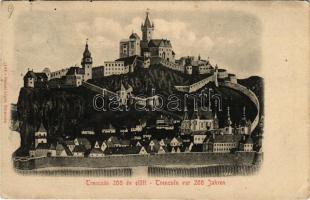 Trencsén, Trencín; 200 év előtt, vár. Gansel Lipót kiadása / castle (EB)