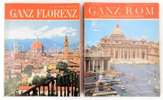 Ganz Florenz. + Ganz Rom der Vatikan und die Sixtinische Kapelle.Italia Artistica. Firenze, 1968-1972., Bonechi Editore, 124 p.; 144 p. Kiadói papírkötés.