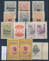 1920-1946 13 db inflációs és városi illetékbélyeg
