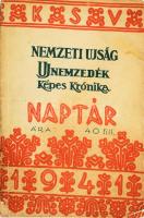1941 A Nemzeti Újság naptára, sérült, 160p