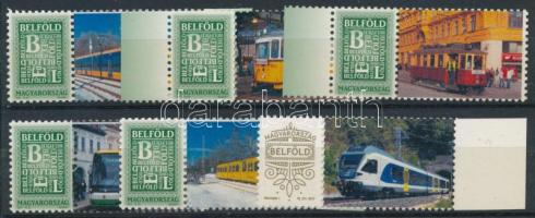 2024-2025 6 klf megszemélyesített bélyeg - villamosok és vonat
