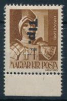 1946 Betűs Tlp.I./4f ívszéli bélyeg hiányos felülnyomásal