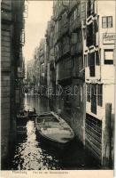 1907 Hamburg, Flet bei der Reimersbrücke / canal, boat