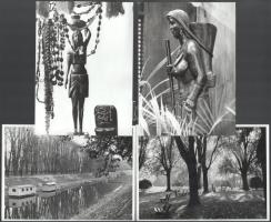 Vegyes fotó tétel, 10 db (Helyey László színművész, valamint természet és tárgyfotók, 18×13 cm