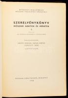 Erdős Andor, Jakab Árpád, Somogyi Imre,: Szerelvénykönyv. Műszaki adatok és méretek. I. Bp., 1958. M...