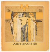 Jubiläumsaustellung Könstlerhaus Wien 1911. Wien, 1911, Adolf Holzhausen. Kiadói papírkötés, gerinc sérült, kopottas állapotban.
