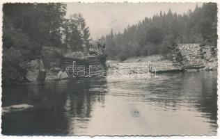 1936 Petrozsény, Petrosani; Kimpulunyági részlet, zsilip / Campu lui Neag / dam. photo