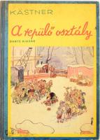 Erich Kästner: A repülő osztály. Elbeszélés gyerekek számára. Ford.: Havas József. Walter Tier rajzaival. Bp., 1947, Dante, 141+3 p. Kiadói illusztrált félvászon-kötés, kopott, kissé foltos borítóval.