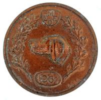 Bába Károly (1890-) 1961. "MEOE (Magyar Ebtenyésztők Országos Egyesülete) 1961 - Vizsla" egyoldalas Cu emlékérem (49,5mm) T:XF, patina