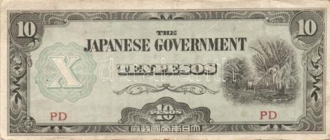 Ázsia-Óceánia/japán megszállás/II.vh. 1940-es évek 9db (8klf) bankjegy T:I,II,III+