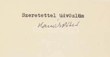 1976 Hanák Péter (1921-1997) Széchenyi-díjas magyar történész, művelődéstörténész aláírt levele Vezé...
