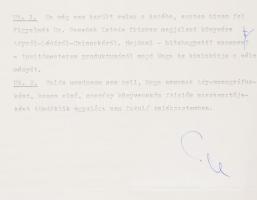 Sükösd Mihály (1933-2000). í ró, irodalomtörténész, kritikus, újságíró autográf javított és aláírt l...