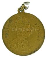 1896. "I. Ferencz József / Milleniumi emlék" kétoldalas bronz emlékérem füllel (30mm) T:XF,VF, peremhiba
