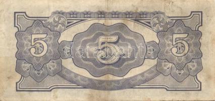 Ázsia-Óceánia/japán megszállás/II.vh. 1940-es évek 9db (8klf) bankjegy T:I,II,III+