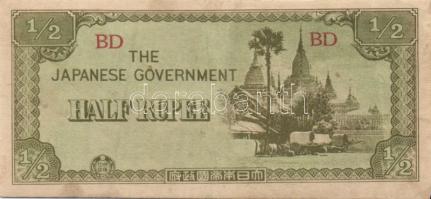 Ázsia-Óceánia/japán megszállás/II.vh. 1940-es évek 9db (8klf) bankjegy T:I,II,III+