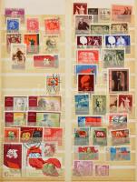 Lenin gyűjtemény sorokkal, blokkokkal, ívekkel és szóló darabokkal 8 berakólapon, rugós Schaubek alb...