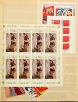 Lenin gyűjtemény sorokkal, blokkokkal, ívekkel és szóló darabokkal 8 berakólapon, rugós Schaubek alb...