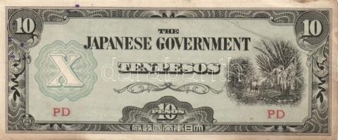 Ázsia-Óceánia/japán megszállás/II.vh. 1940-es évek 9db (8klf) bankjegy T:I,II,III+