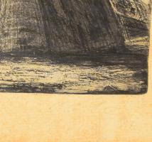 Olvashatatlan (Klie?) jelzéssel: Híd (Brücke). Rézkarc, papír. Üvegezett fakeretben. Kissé foltos. 2...