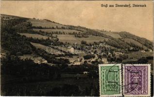 1924 Sinnersdorf, Pinkahatárfalu (Pinggau, Steiermark); general view (fl)
