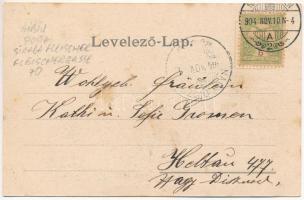1904 Nagyszeben, Hermannstadt, Sibiu; Neues Postgebäude und Fleischergasse. Verlag von Georg Meyer /...