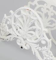 Öntöttvas tűzifa gyújtóstartó pár, néhol korrodált, 27x19 cm