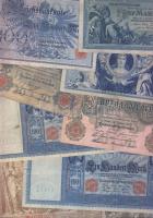 Német Birodalom 1904-től 86 klf db bankjegy Rosenberg-katalógus szerint rendezve; alszámok, vízjel, nyomatkülönbségek, s még sok más szempont alapján, sok jobbal! T:II,II/III,III