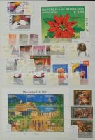 Szép színes tartalmas vegyes külföldi modern anyag 30 lapos jó A4 Lindner berakóban nagyon sok tenge...