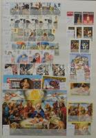 Szép színes tartalmas vegyes külföldi modern anyag 30 lapos jó A4 Lindner berakóban nagyon sok tenge...