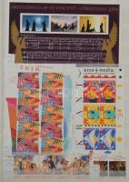 Szép színes tartalmas vegyes külföldi modern anyag 30 lapos jó A4 Lindner berakóban nagyon sok tenge...