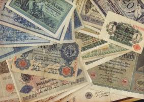 Német Birodalom 1904-től 84 klf db bankjegy Rosenberg-katalógus szerint rendezve; alszámok, vízjel, nyomatkülönbségek, s még sok más szempont alapján, sok jobbal! T:II,II/III,III