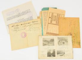 Zacskónyi vegyes papírrégiség tétel, közte militária