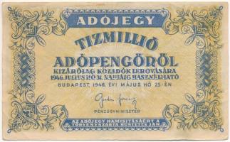 1946. 10.000.000AP T:F szép papír Adamo P54