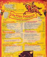 Da Meo Patacca éttermi plakát, feltekerve, sérüléssel, 34x80 cm