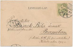 1903 Kolozsvár, Cluj; Wesselényi Miklós utca, Kovács József, Pap Ernő üzlete, Csizhegyi S. fényképés...