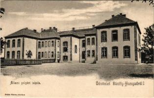 Bánffyhunyad, Huedin; Állami polgári iskola. Fehér Márton kiadása / school (fl)