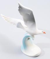 Hollóházi sirály, jelzett, hibátlan, m: 24 cm