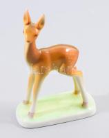 Hollóházi őz, jelzett, hibátlan, m: 15,5 cm