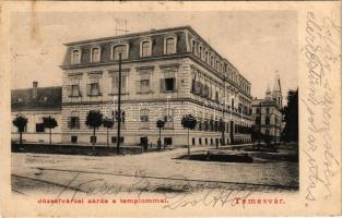 1903 Temesvár, Timisoara; Józsefvárosi zárda a templommal / street view, nunnery with church (fl)