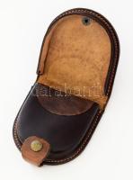 Bőr patkó pénztárca, 9x9 cm