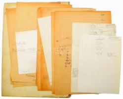 Uralkodóházak kézzel írt/rajzolt családfái (Wittelsbach, Přemysl, Luxemburg, Árpád-ház, stb.), változó méretben és állapotban