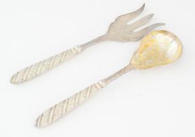 2 db tálaló kanál és villa 25 cm