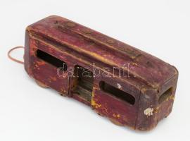 Játék fa villamos. ca 1930. 27 cm