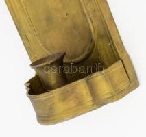 Fali gyertyatartó, bronzírozott fém 17 cm