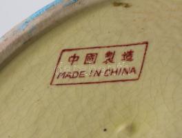 Kaspó, Kína XX. sz. közepe. Kézzel festett, hibátlan d: 26 cm, m: 20 cm